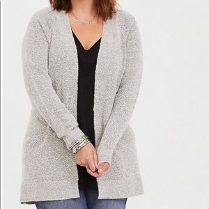 NEW Torrid Grey Brushed Speckled Knit Card…